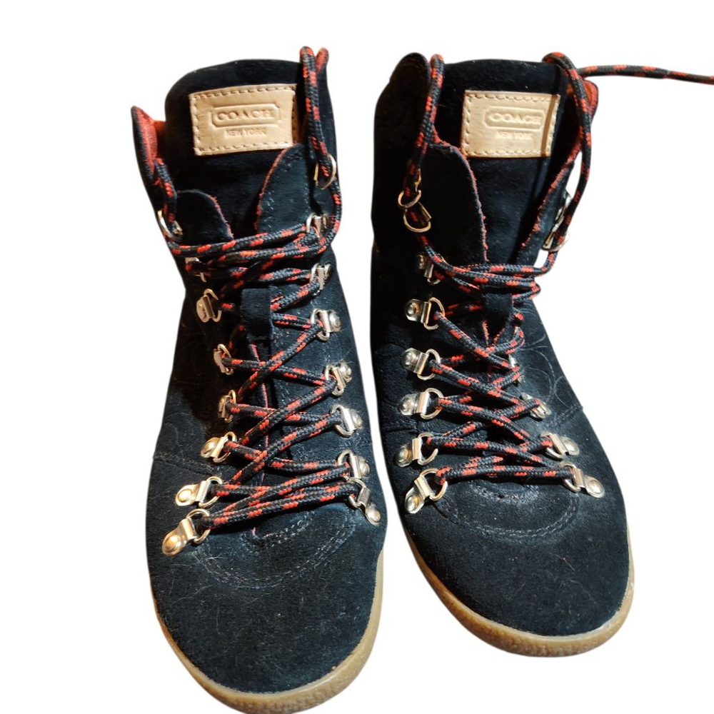 Coach Black Suede Boots Women's Size 6 - Picture 6 of 6